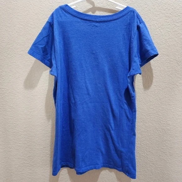 Holiday Time Let it Snow blue holiday short sleeve shirt Size Small 4-6 - Picture 7 of 7